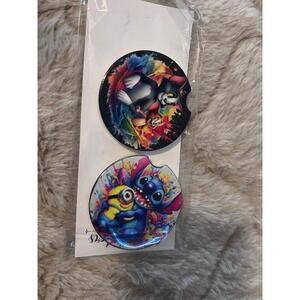 2 pair car coasters new